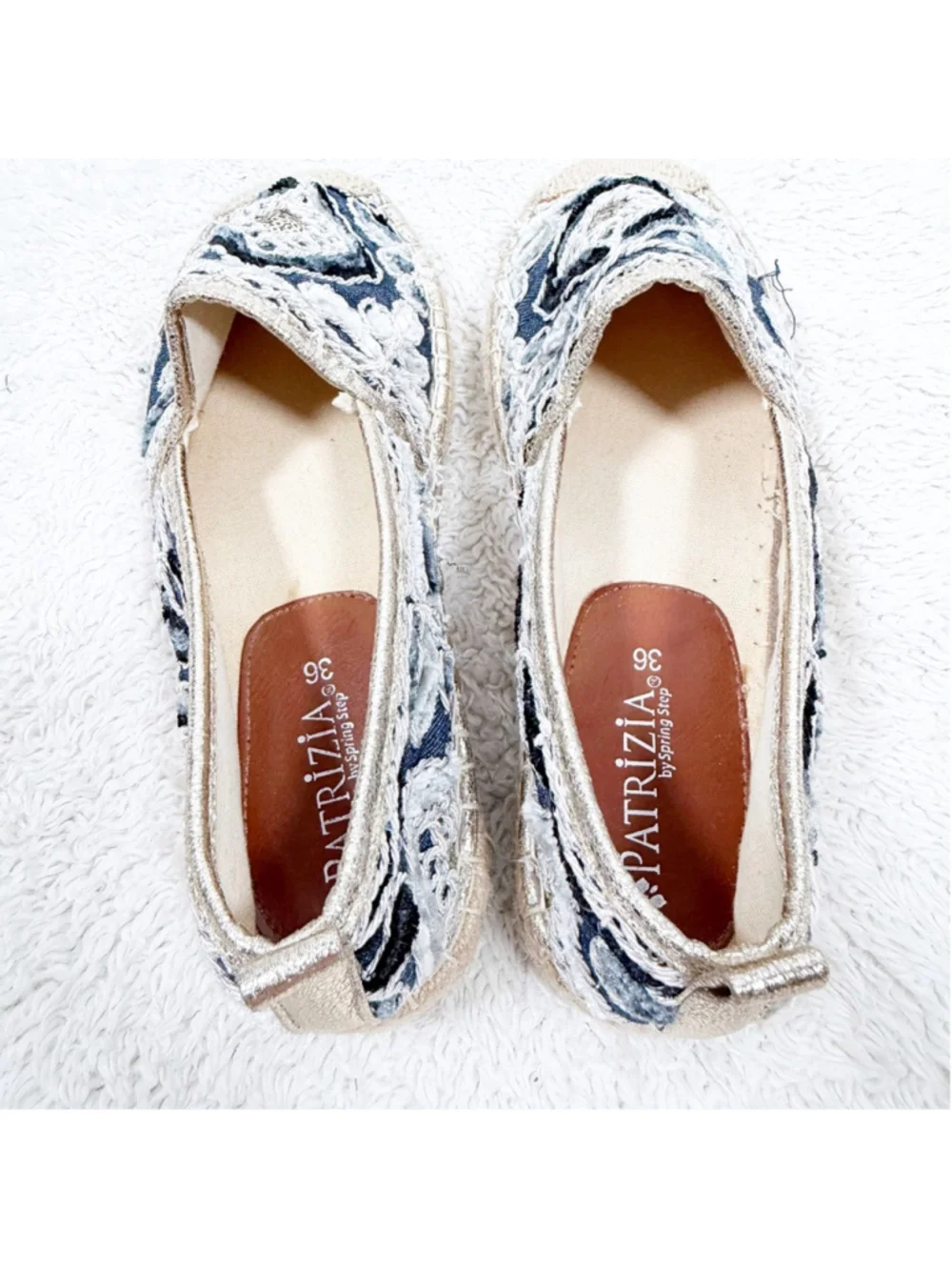 Patrizia Spring Step Agleam Sequin Embroidered Espadrilles Shoes Size 36 US 5.5